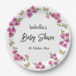 Orchideen Tropical Butterfly Lila Pink Pappteller