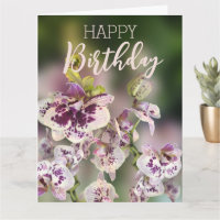 Orchideen Tropische Blumen Happy Birthday Echtgold