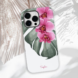 Orchideen Tropische Flora mit Ihrem Namen Case-Mate iPhone 14 Pro Max Hülle