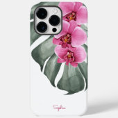Orchideen Tropische Flora mit Ihrem Namen Case-Mate iPhone Hülle (Rückseite)