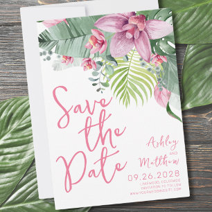 Orchideen Tropische Hochzeit Save The Date
