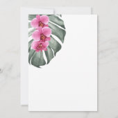Orchideen Tropisches Paradies Brautparty Einladung (Rückseite)