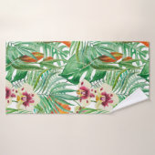 Orchideen u. Blumen Badehandtuch (Badehandtuch)