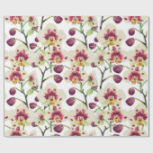 Orchideen u. Blumen Geschenkpapier (Flach)