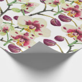 Orchideen u. Blumen Geschenkpapier (Ecke)