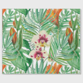 Orchideen u. Blumen Geschenkpapier (Flach)