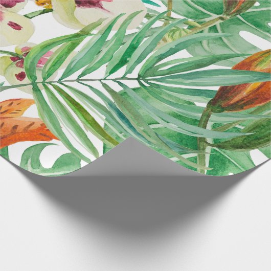 Orchideen u. Blumen Geschenkpapier (Ecke)