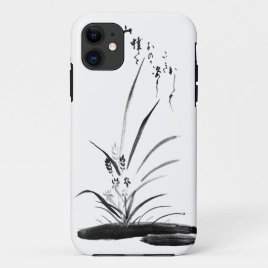 Orchideen-und Bienen-Zenmalerei Case-Mate iPhone Hülle (Rückseite)