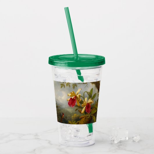 Orchideen und Hummingbird Heade Acryltrinkbecher (Vorderseite Ice)