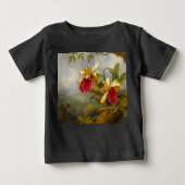 Orchideen und Hummingbird Heade Baby T-shirt (Vorderseite)