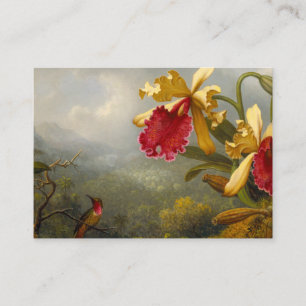 Orchideen und Hummingbird Heade Begleitkarte