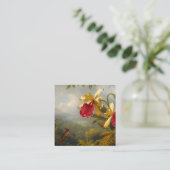 Orchideen und Hummingbird Heade Begleitkarte (Stehend Vorderseite)