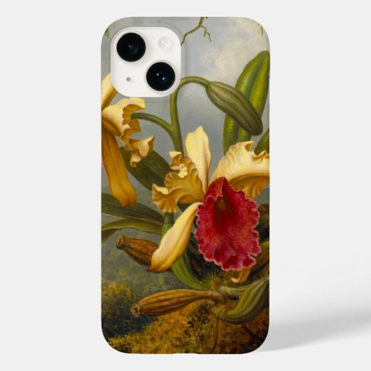 Orchideen und Hummingbird Heade Case-Mate iPhone Hülle (Rückseite)