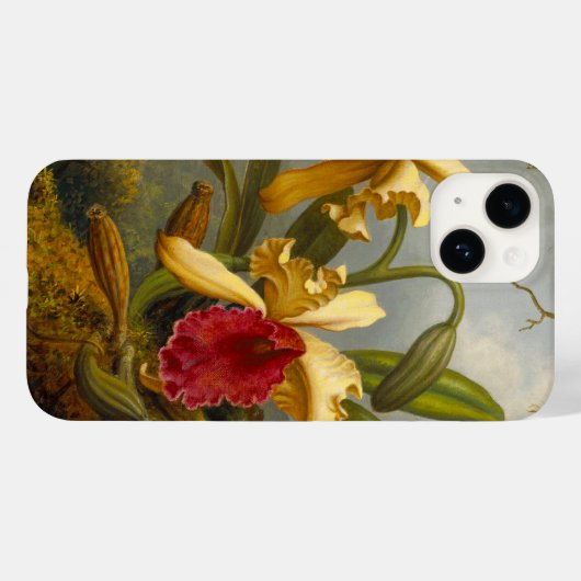 Orchideen und Hummingbird Heade Case-Mate iPhone Hülle (Rückseite (Horizontal))