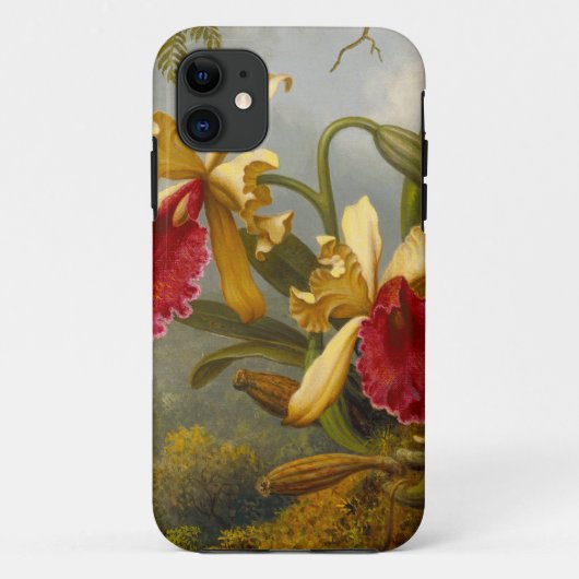 Orchideen und Hummingbird Heade Case-Mate iPhone Hülle (Rückseite)