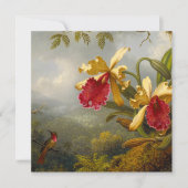 Orchideen und Hummingbird Heade Einladung (Vorderseite)