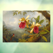 Orchideen und Hummingbird Heade Fensteraufkleber (Blatt 3)
