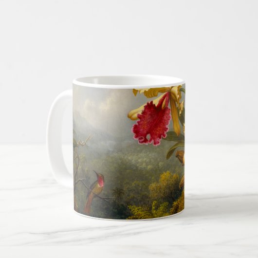 Orchideen und Hummingbird Heade Kaffeetasse (Vorderseite Links)