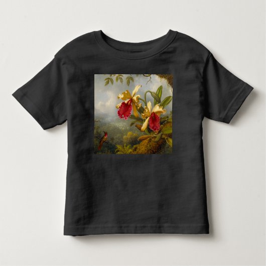 Orchideen und Hummingbird Heade Kleinkind T-shirt (Vorderseite)