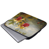 Orchideen und Hummingbird Heade Laptopschutzhülle (Vorne Knopf)