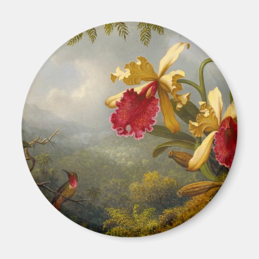 Orchideen und Hummingbird Heade Magnet (Vorne)