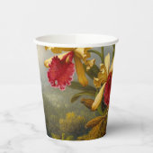 Orchideen und Hummingbird Heade Pappbecher (Links)