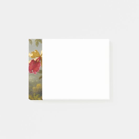 Orchideen und Hummingbird Heade Post-it Klebezettel (Vorderseite)