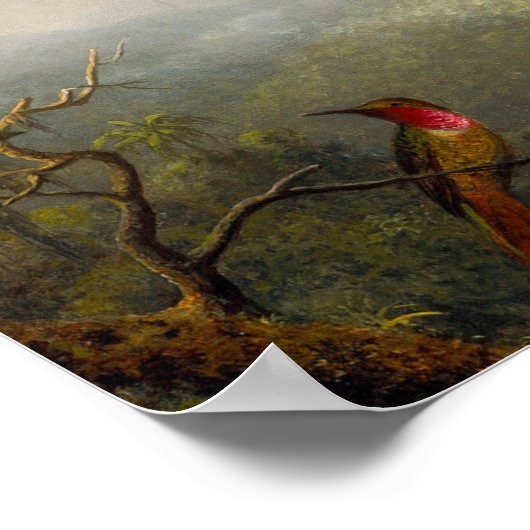 Orchideen und Hummingbird Heade Poster (Ecke)