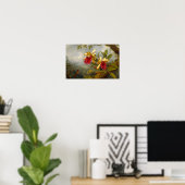 Orchideen und Hummingbird Heade Poster (Heimbüro)