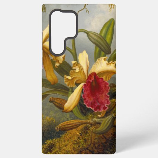 Orchideen und Hummingbird Heade Samsung Galaxy Hülle (Rückseite)