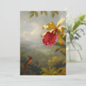 Orchideen und Hummingbird Heade Save The Date (Stehend Vorderseite)