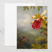 Orchideen und Hummingbird Heade Save The Date (Vorne/Hinten)