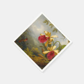 Orchideen und Hummingbird Heade Serviette (Ecke)