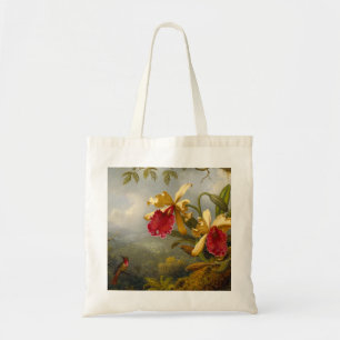 Orchideen und Hummingbird Heade Tragetasche