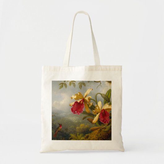 Orchideen und Hummingbird Heade Tragetasche (Vorne)