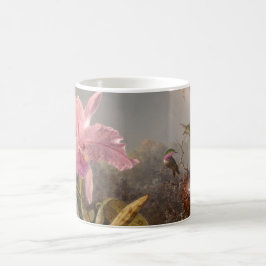 Orchideen und Hummingbirds Forest Scene Oil Painti Kaffeetasse