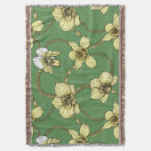 Orchideen und Ketten, gelb und kelgrün Decke (Vorderseite Vertikal)