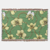 Orchideen und Ketten, gelb und kelgrün Decke (Vorderseite)