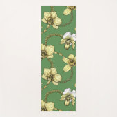 Orchideen und Ketten, gelb und kelgrün Yogamatte (Vorderseite)