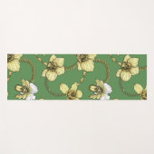 Orchideen und Ketten, gelb und kelgrün Yogamatte (Vorderseite (Horizontal))