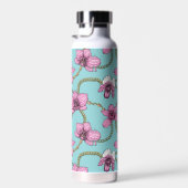 Orchideen und Ketten, rosa und blau Trinkflasche (Rechts)