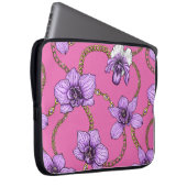 Orchideen und Ketten, violett und rosa Laptopschutzhülle (Vorne Rechts)