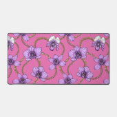Orchideen und Ketten, violett und rosa Schreibtischunterlage (Vorderseite)
