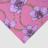 Orchideen und Ketten, violett und rosa Seidenpapier (Ausschnitt)
