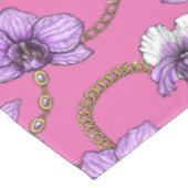 Orchideen und Ketten, violett und rosa Tischdecke (Schrägansicht)