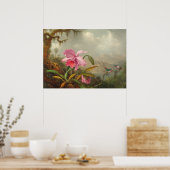 Orchideen und Kolibri von Martin Johnson Heade P Poster (Küche)