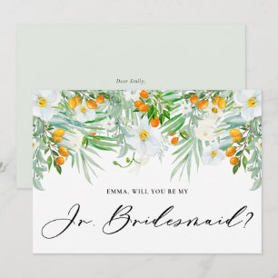 Orchideen und Kumquats Wirst du meine Junior-Braut Einladung