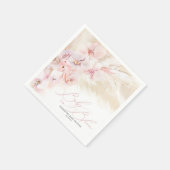 Orchideen und Pampas Grass Elegant Baby in Bloom Serviette (Ecke)