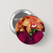 Orchideen und Rose_ Button (Vorne & Hinten)