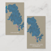 ORCHIDEEN-UND SCHMETTERLINGS-SAND-BLAU VISITENKARTE (Vorne/Hinten)